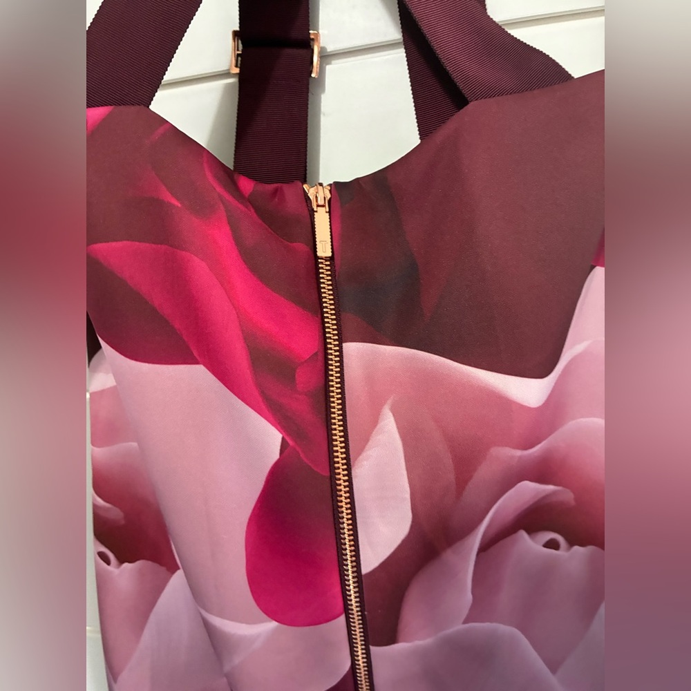 Ted Baker red Mallie Porcelain rose body con dress size 3 us sz 8 - Picture 11 of 12